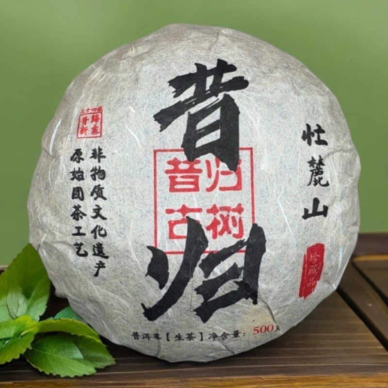 私藏【昔归团】2021年昔归核心区忙麓山古树头春500年手工团茶