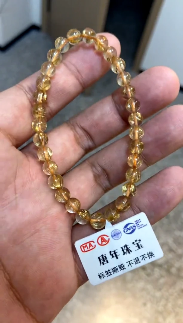 【闪购商品】水晶778-未镶嵌金发透体6mm+