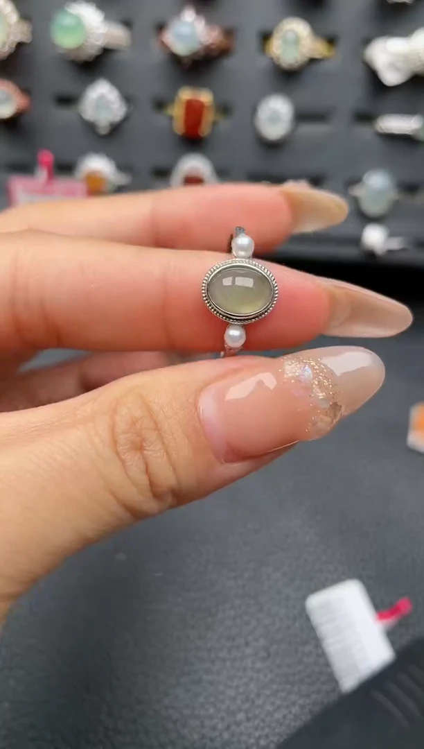【闪购商品】翡翠戒指银S925镶嵌1111111111  4