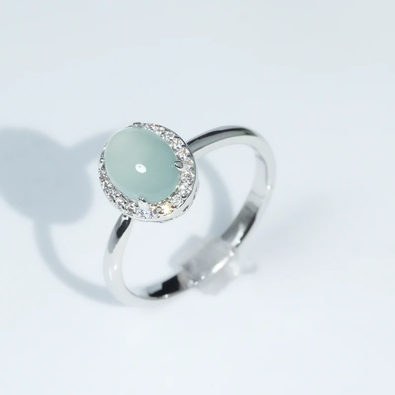 【小胖翡翠】天然翡翠蛋面戒指A货戒圈轻奢日常百搭款-多样性发1