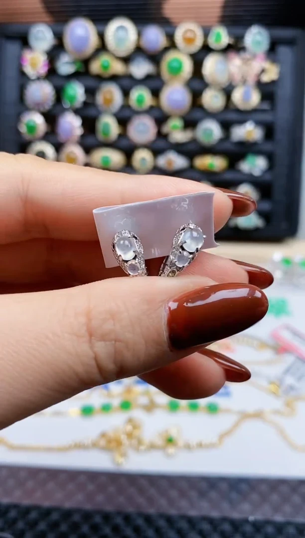 银S925镶嵌戒指翡翠290