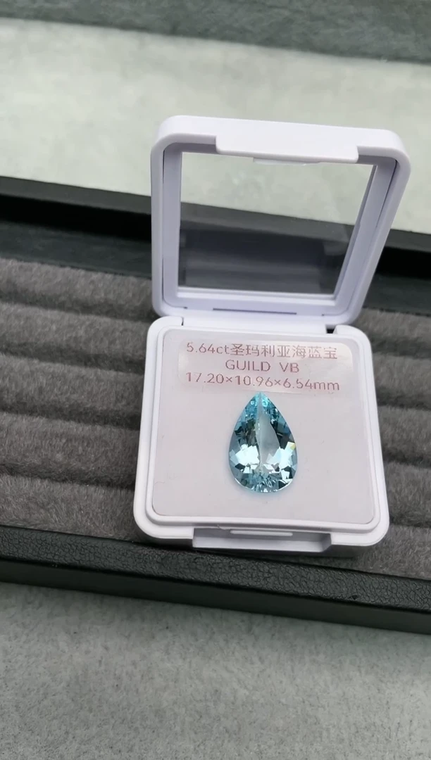 【闪购商品】海蓝宝石裸石未镶嵌5.64ct圣玛利亚