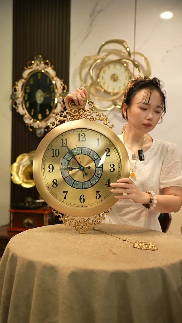 简约名**业黄铜挂钟00000000