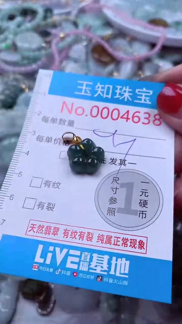 吊坠(不含链)未镶嵌翡翠4638