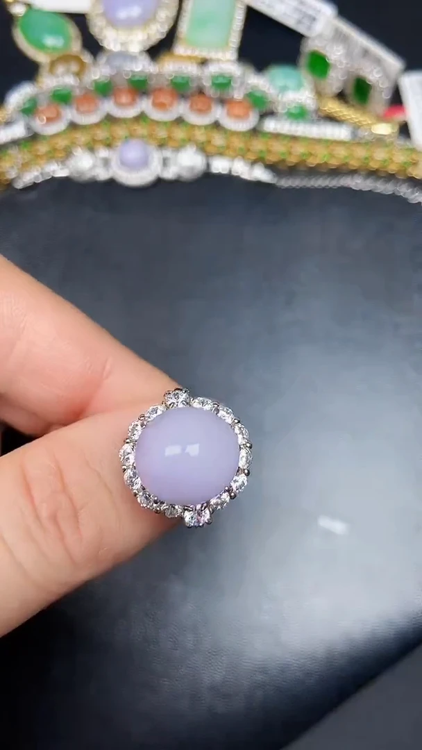 银S925镶嵌戒指翡翠2910