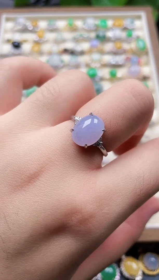 银S925镶嵌戒指翡翠97