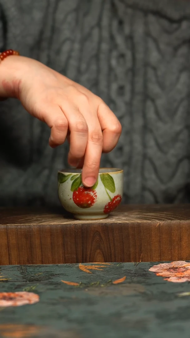 杯釉下彩手工手绘同款陶器