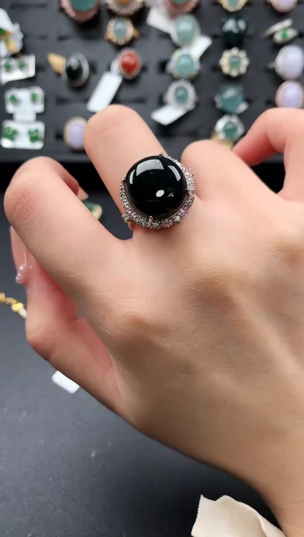 【闪购商品】翡翠戒指银S925镶嵌5211241