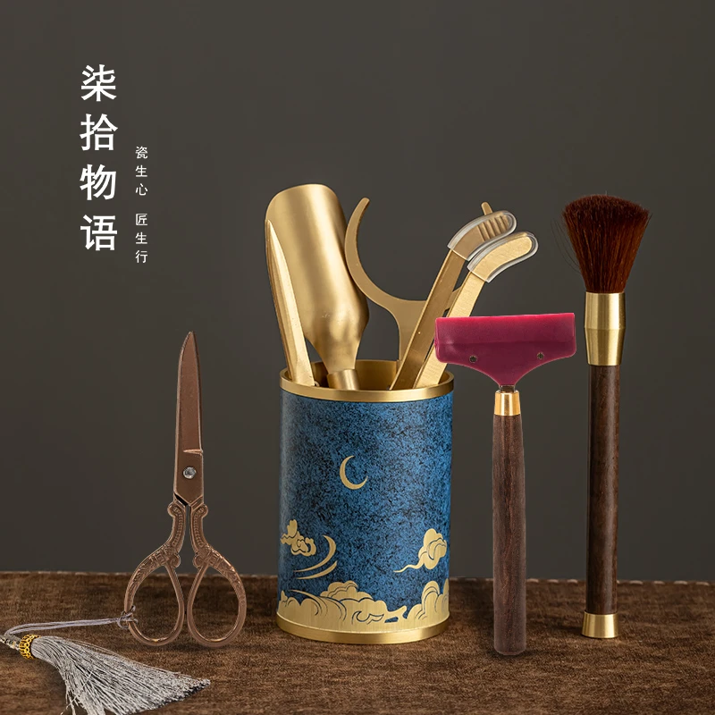 茶道六君子套装茶具配件高档茶台功夫茶泡茶工具用品大全茶桌摆件