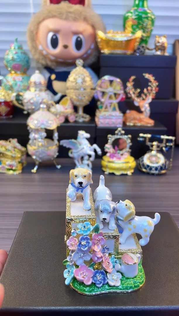 七宝烧珐琅彩 送人 送礼 个人收藏   台阶狗