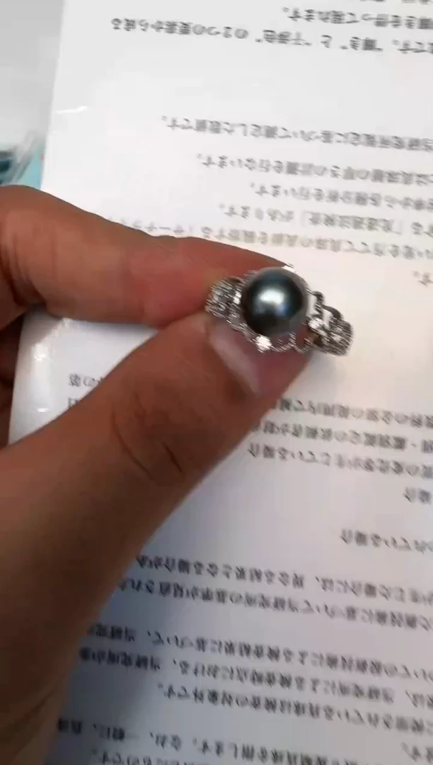 海水珍珠银S925镶嵌戒指戒指