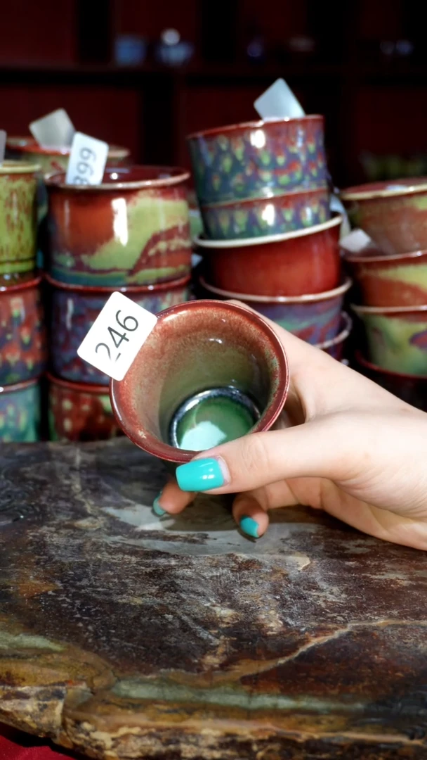 摆件精品窑变钧瓷茶器