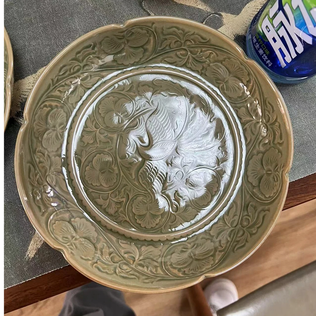 2-52凤穿牡丹纹盘