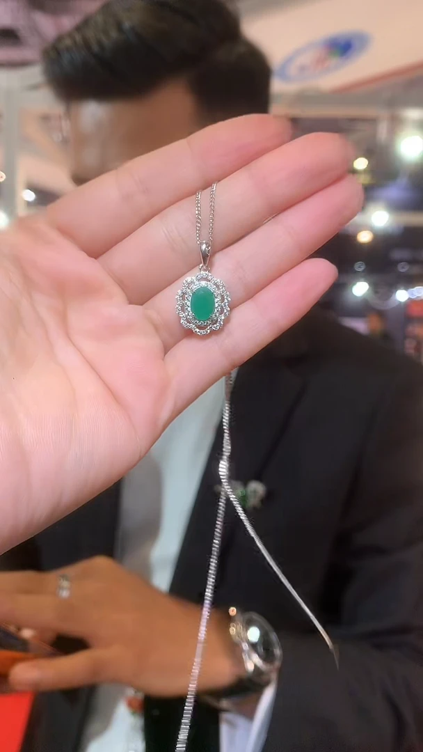 颈饰银S925镶嵌祖母绿【宝石世家严选】