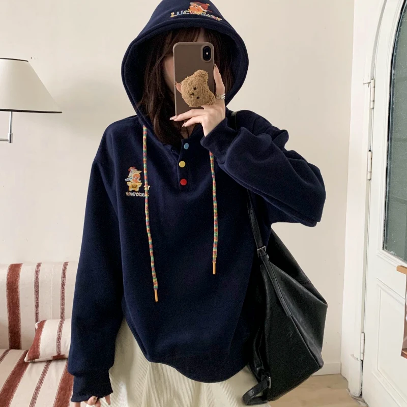 【加绒星星孩卫衣】0369加绒星星孩卫衣彩绳宽松学生百搭休闲上衣