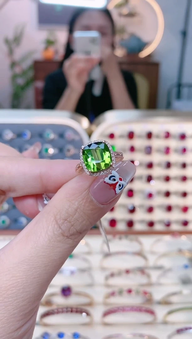 【闪购商品】碧玺18K金戒指18K金镶嵌1