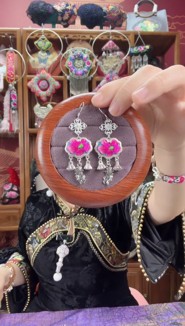 刺绣耳环12甜甜家
