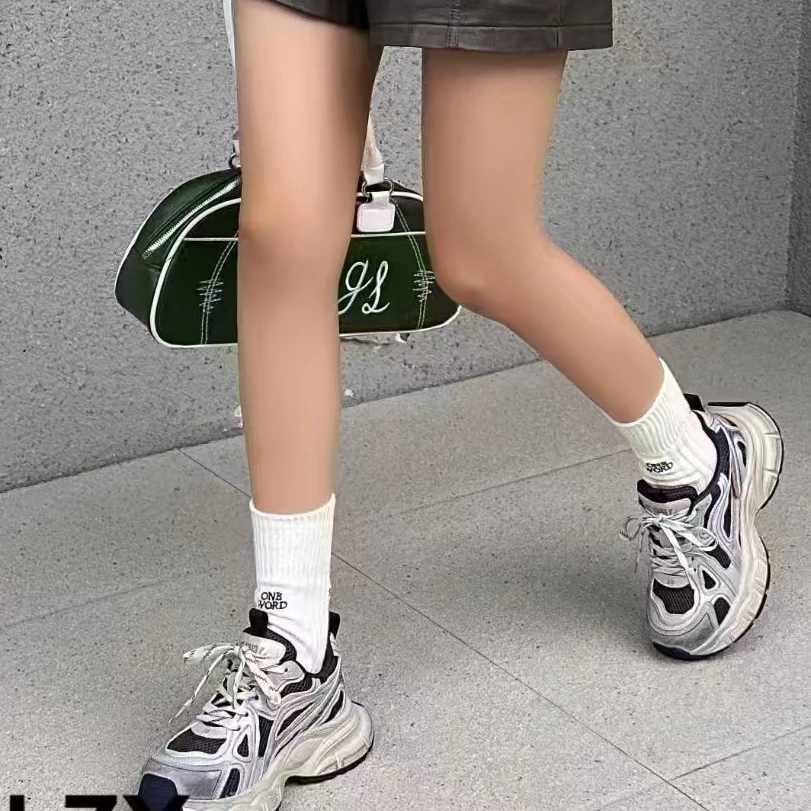 秋冬厚底透气老爹鞋休闲老爹鞋潮筒运动网红女鞋百搭爆款ins高帮