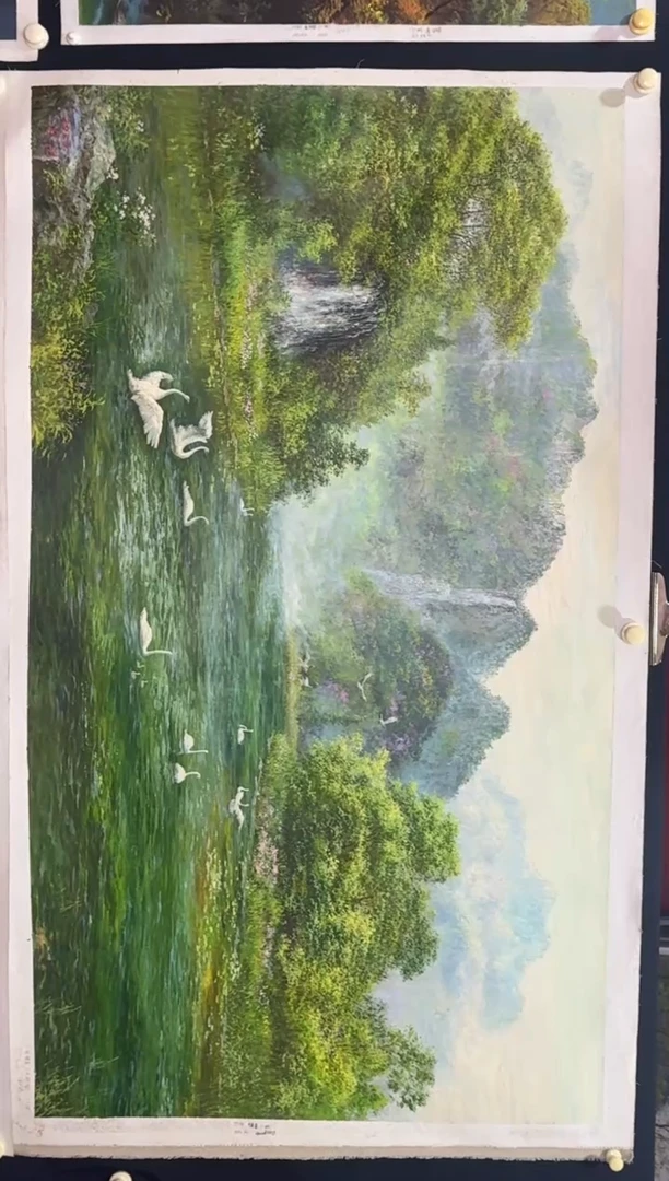 关*【1688号】朝鲜原创纯手绘孤品油画丨顺丰包邮