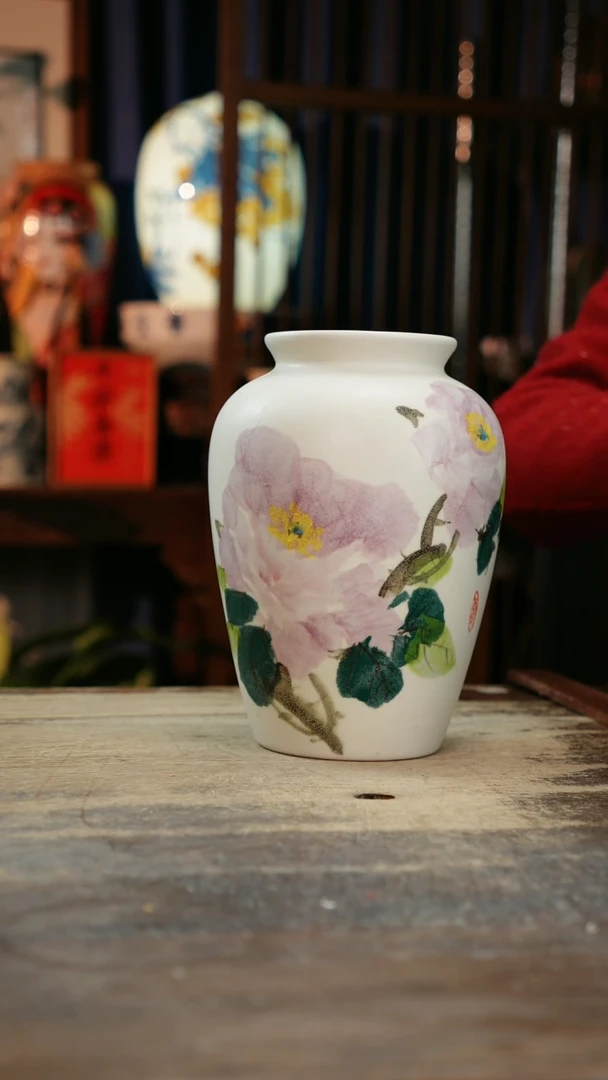 【闪购商品】瓷片景德镇纯手工釉下彩精品花瓶