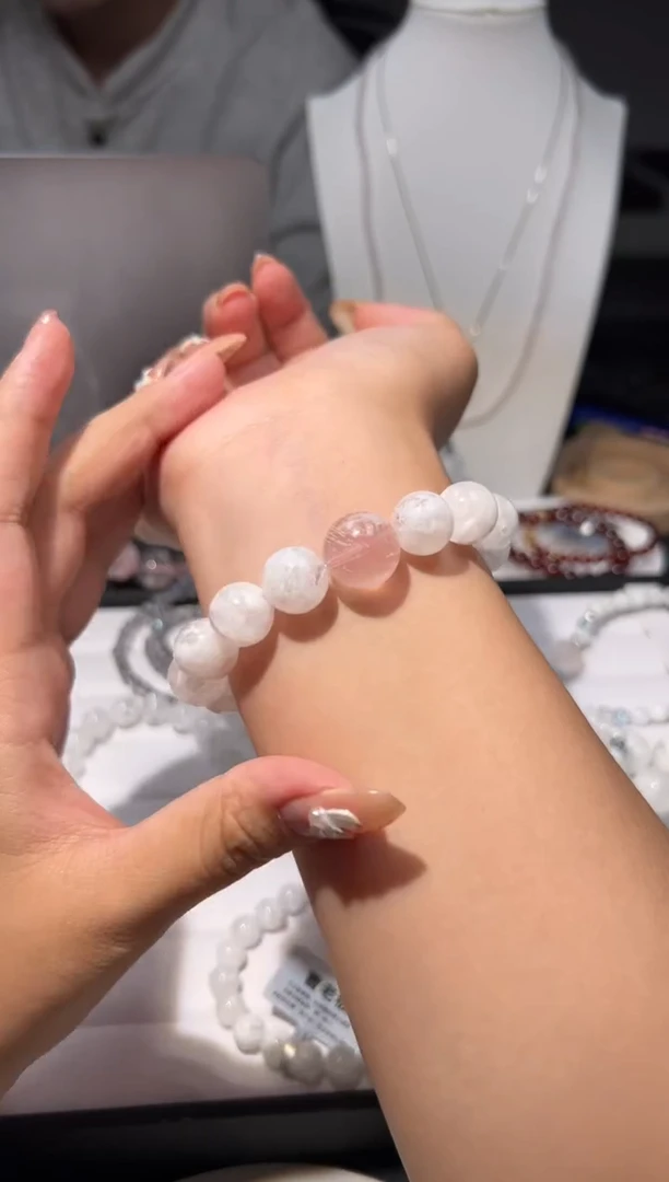 未镶嵌手链水晶暴风雪花幽灵手串13mm