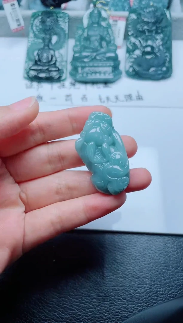 颈饰未镶嵌翡翠多样性发货随机发货-貔貅