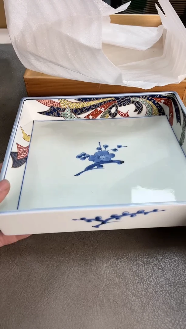 方钵全新原盒瓷器瓷器