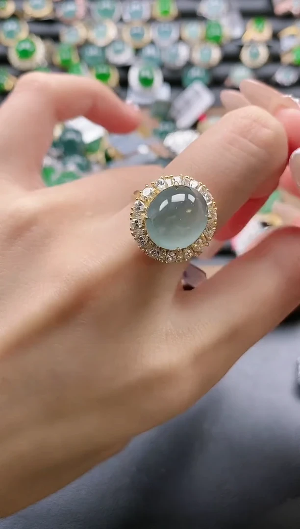 【闪购商品】翡翠戒指银S925镶嵌51511