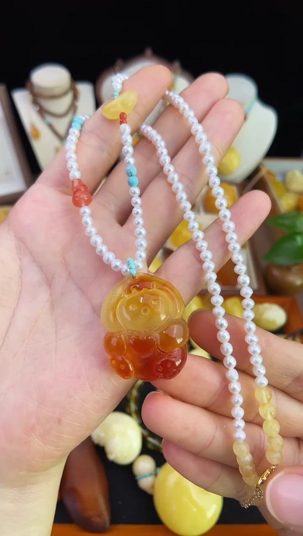 琥珀未镶嵌珠宝奇石柒月