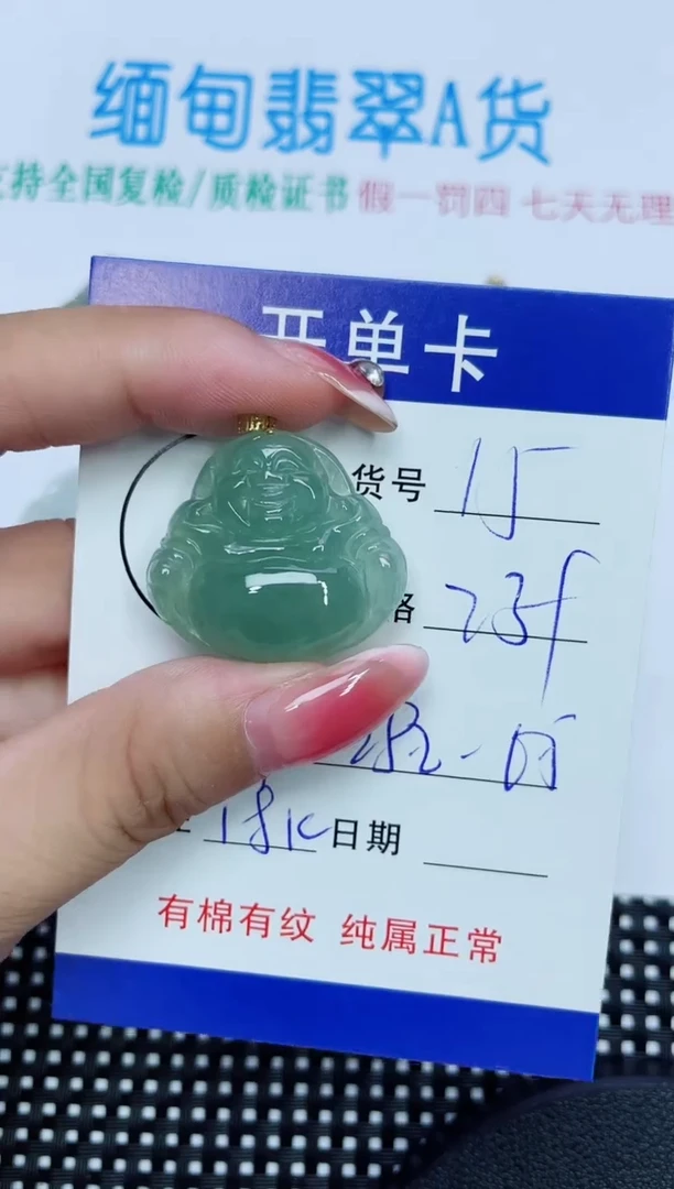 翡翠未镶嵌吊坠(赠链)15
