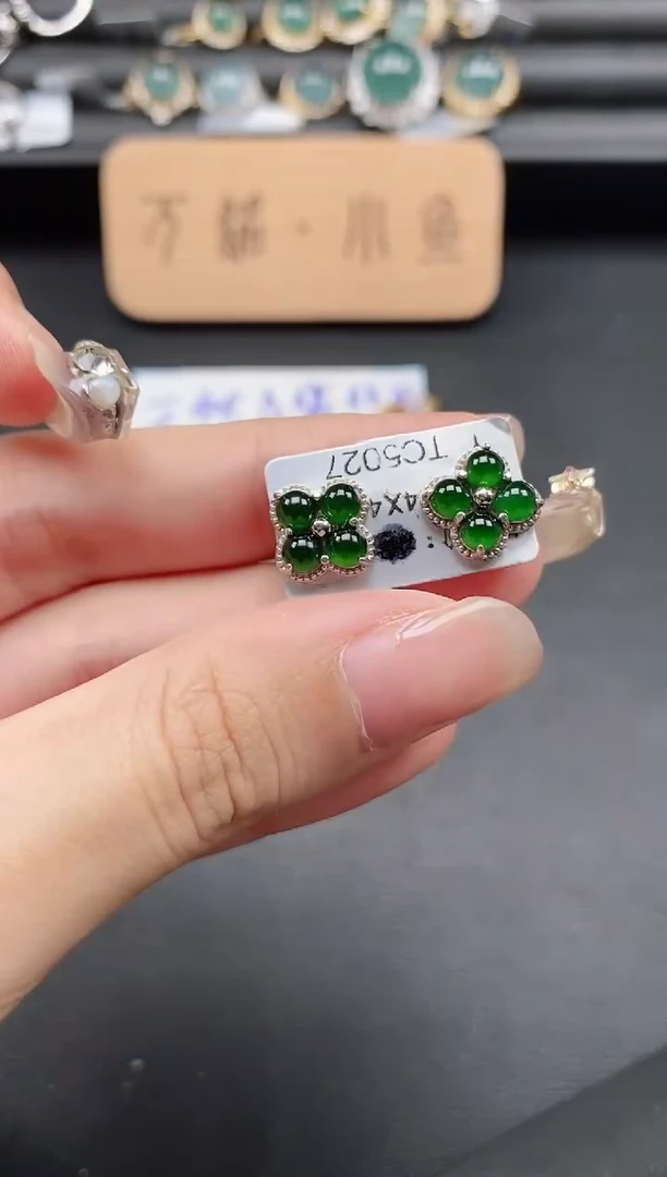 翡翠戒指银S925镶嵌51511
