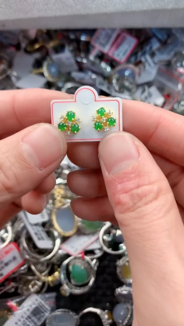 银S925镶嵌戒指翡翠888   5