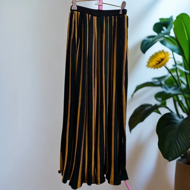 百褶高腰复古时尚飘逸女装阔腿裤