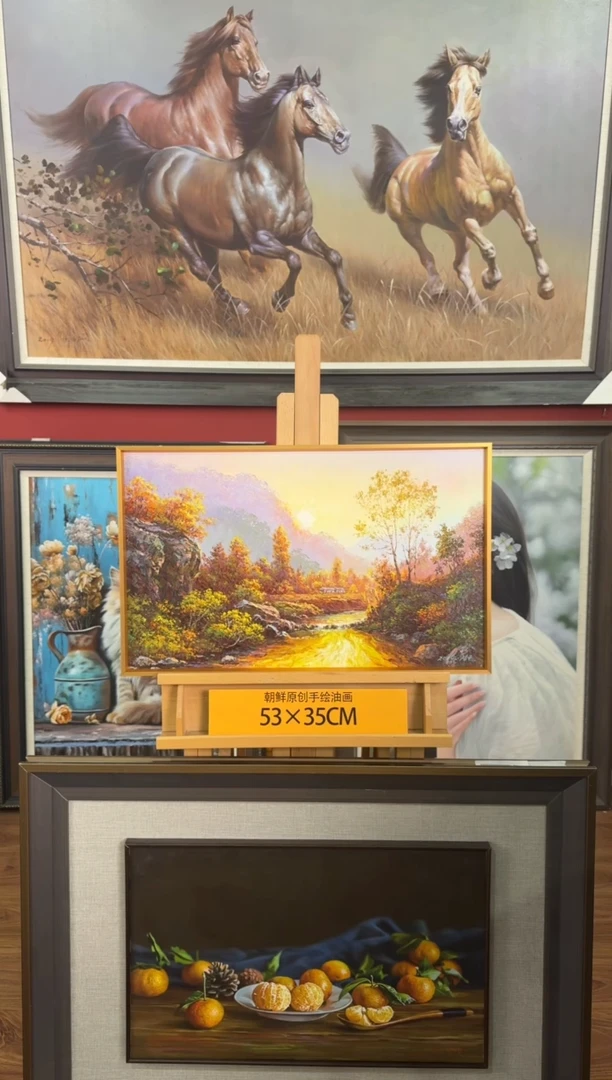 油画【8号】约53*35cm丨朝鲜原创纯手绘孤品油画丨顺丰包邮