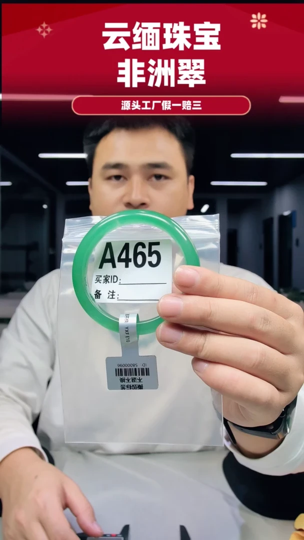 未镶嵌手镯石英质玉（非洲翠）61圈口A465