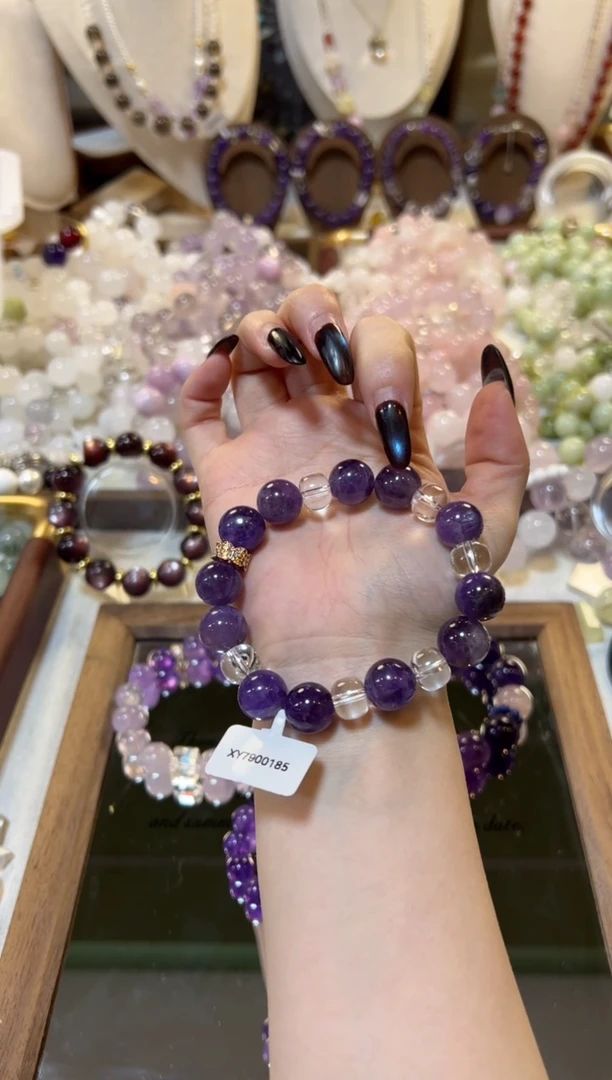 未镶嵌手串水晶紫水水晶手串