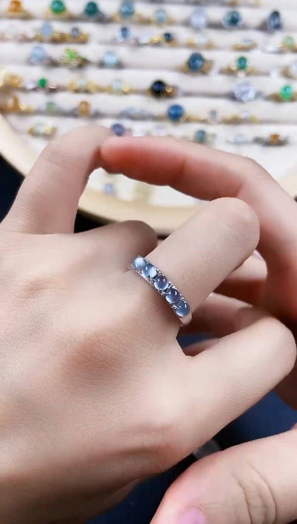 翡翠戒指银S925镶嵌4165489