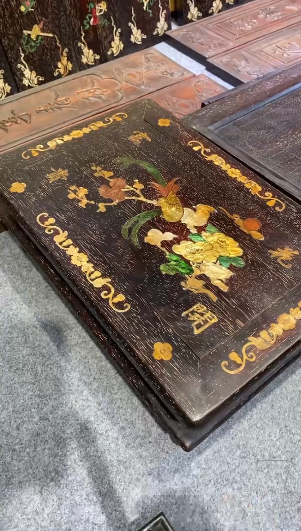 木紫檀拆件雕刻板以直播间实物为准微瑕老物件