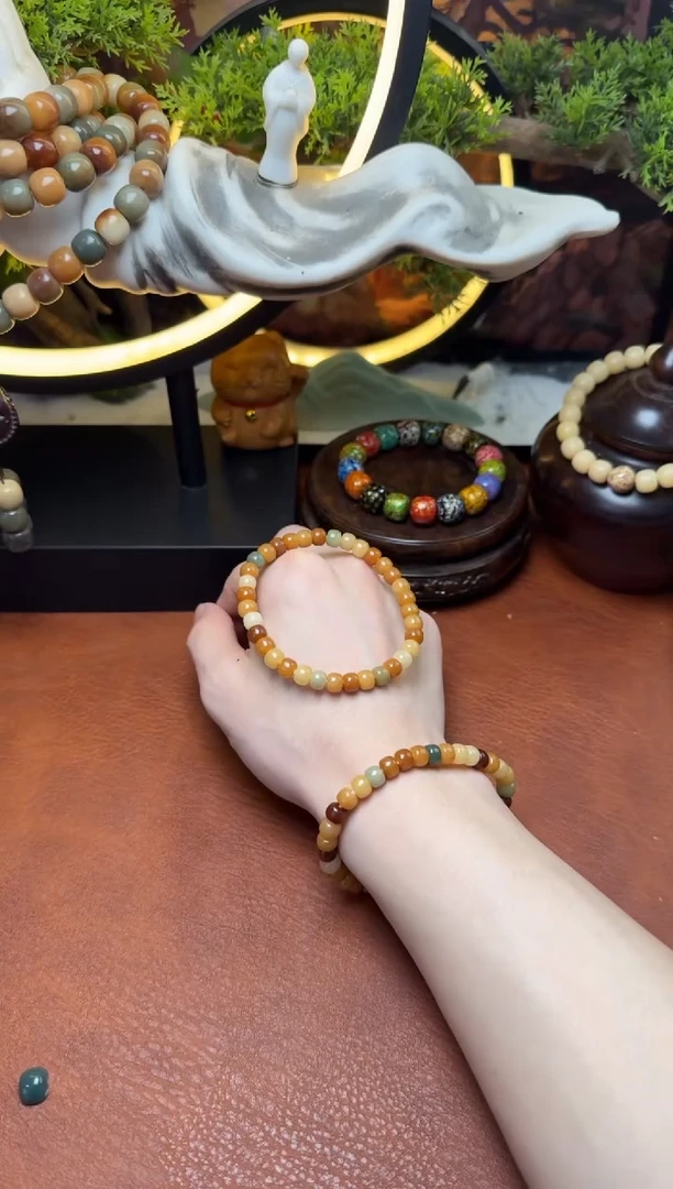 菩提根/象牙果手串菩提根稻香玉米桶珠单圈