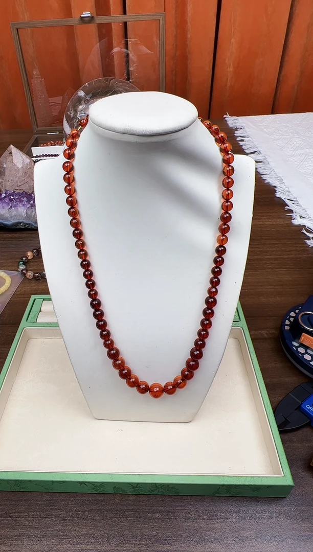 血珀项链未镶嵌悦2884 约5-12mm