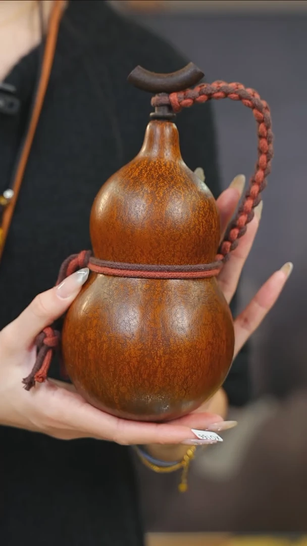 【闪购商品】XO166大漆酒葫芦不包手串及旋转底座