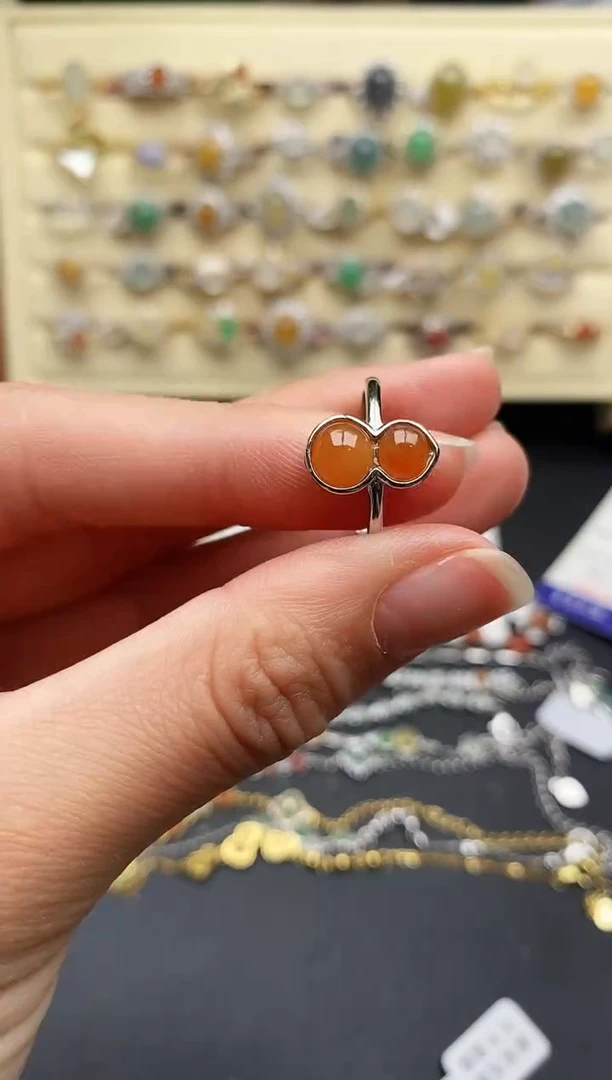 翡翠戒指银S925镶嵌444444444+1