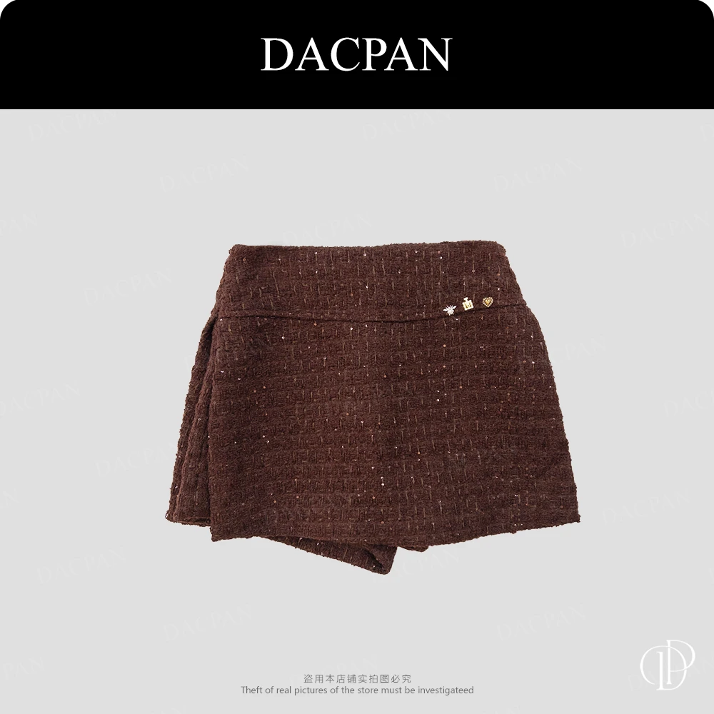 DACPAN-“显胯裤”小香风亮片短裙   有安全裤 2025/盼·PP 8789