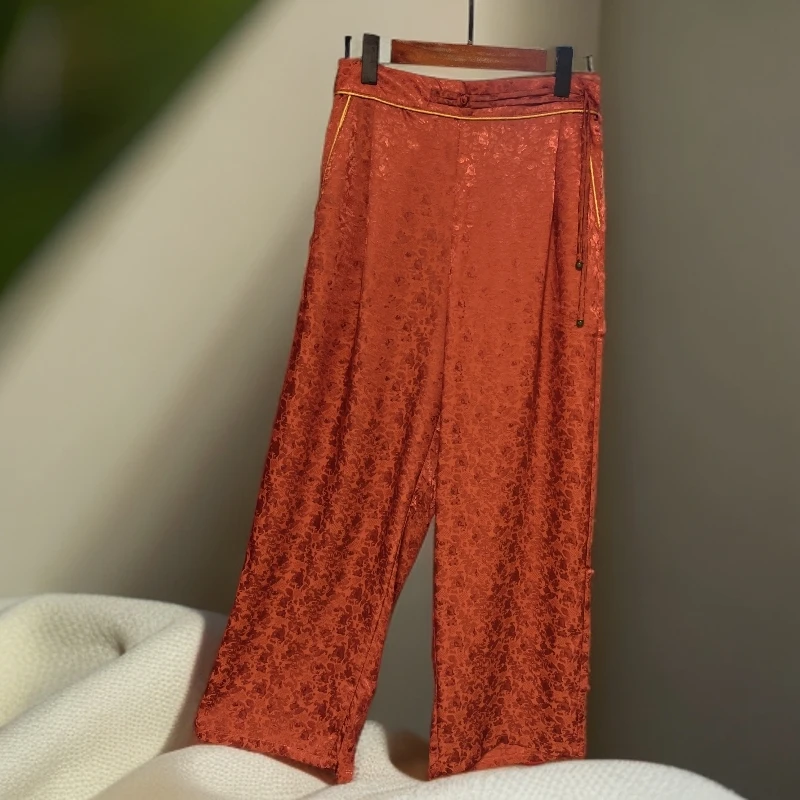 47【金姐专属】新款高定休闲百搭减龄提花小脚裤