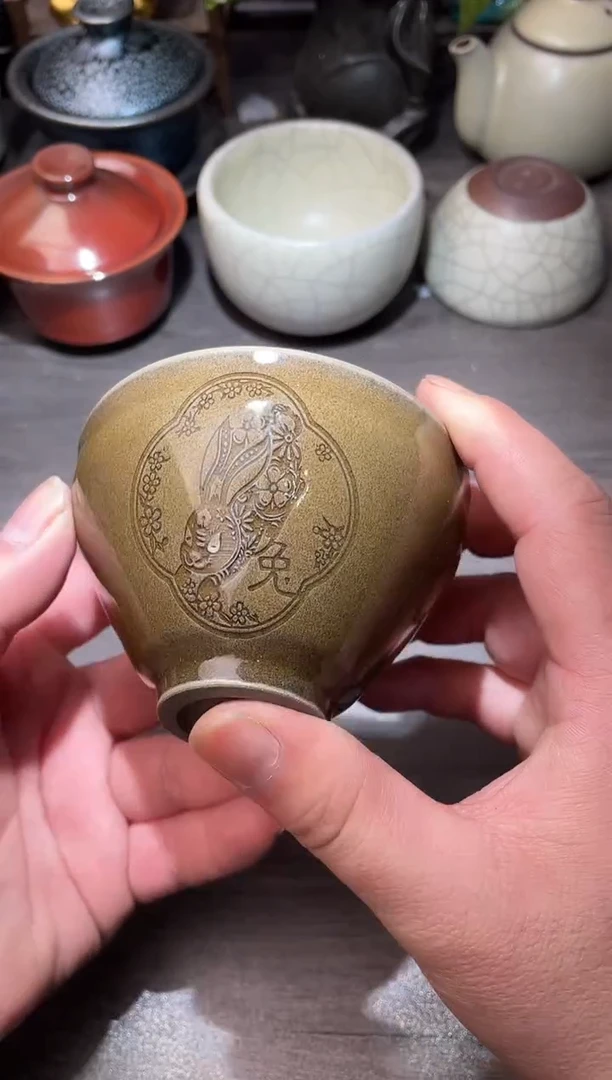 茶盏兔子高端茶器主人杯