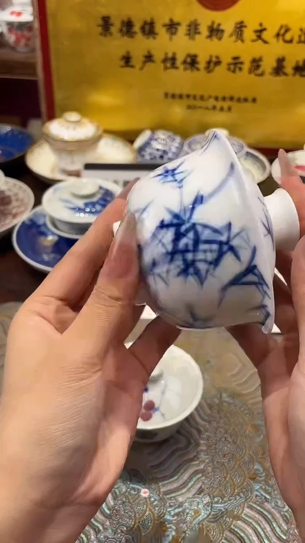 杯子瓷景德镇手工手绘陶瓷