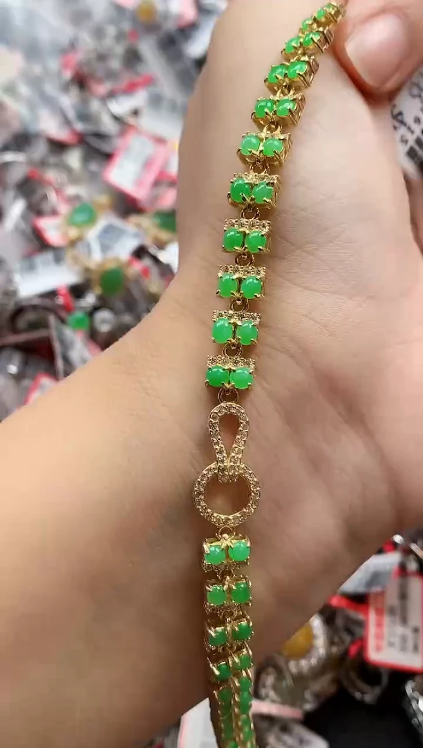 银S925镶嵌戒指翡翠天然A货缅甸翡翠