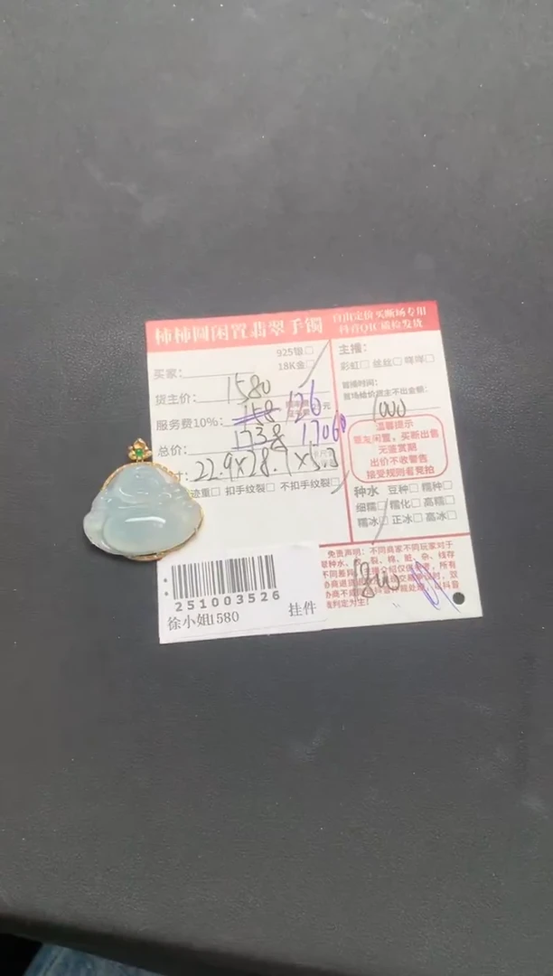颈饰18K金镶嵌翡翠姐姐251003526