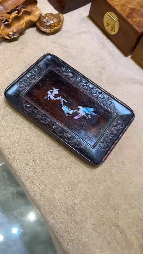 木喜鹊登梅小茶盘