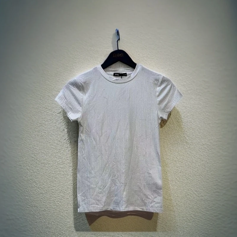 258休闲圆领修身纯色短袖